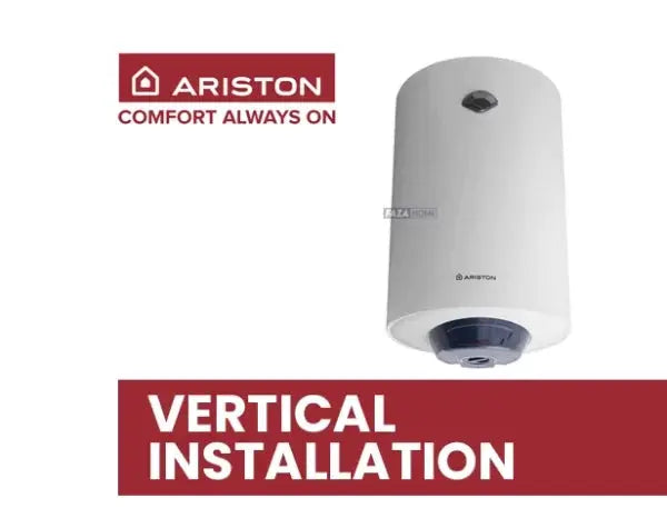 Ariston Blu R 50L vertical wall-hung water heater, close-up detail