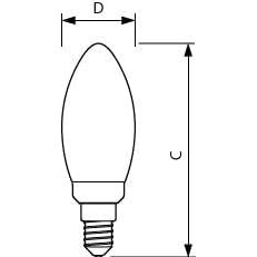 Philips MAS LEDCandle 3.4W (40W Eq.) E14 – 927 Warm Glow B35 Clear Glass