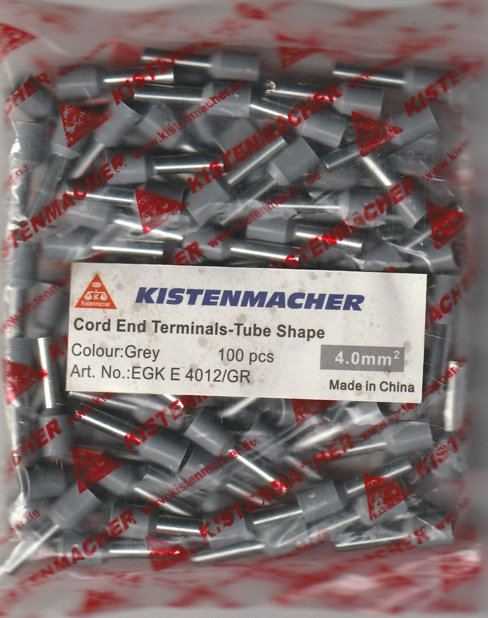 Kistenmacher Insulated Bootlace Ferrules 04-12 Grey E4012/GR