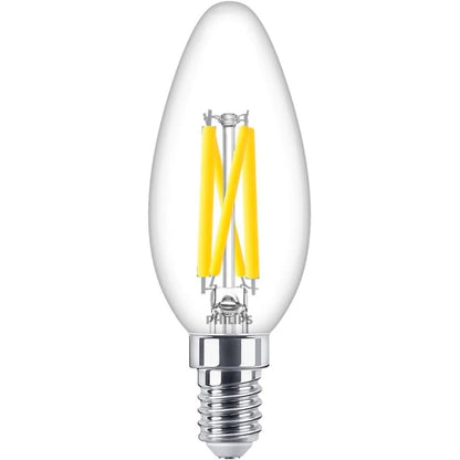 Philips MAS LEDCandle 3.4W (40W Eq.) E14 – 927 Warm Glow B35 Clear Glass
