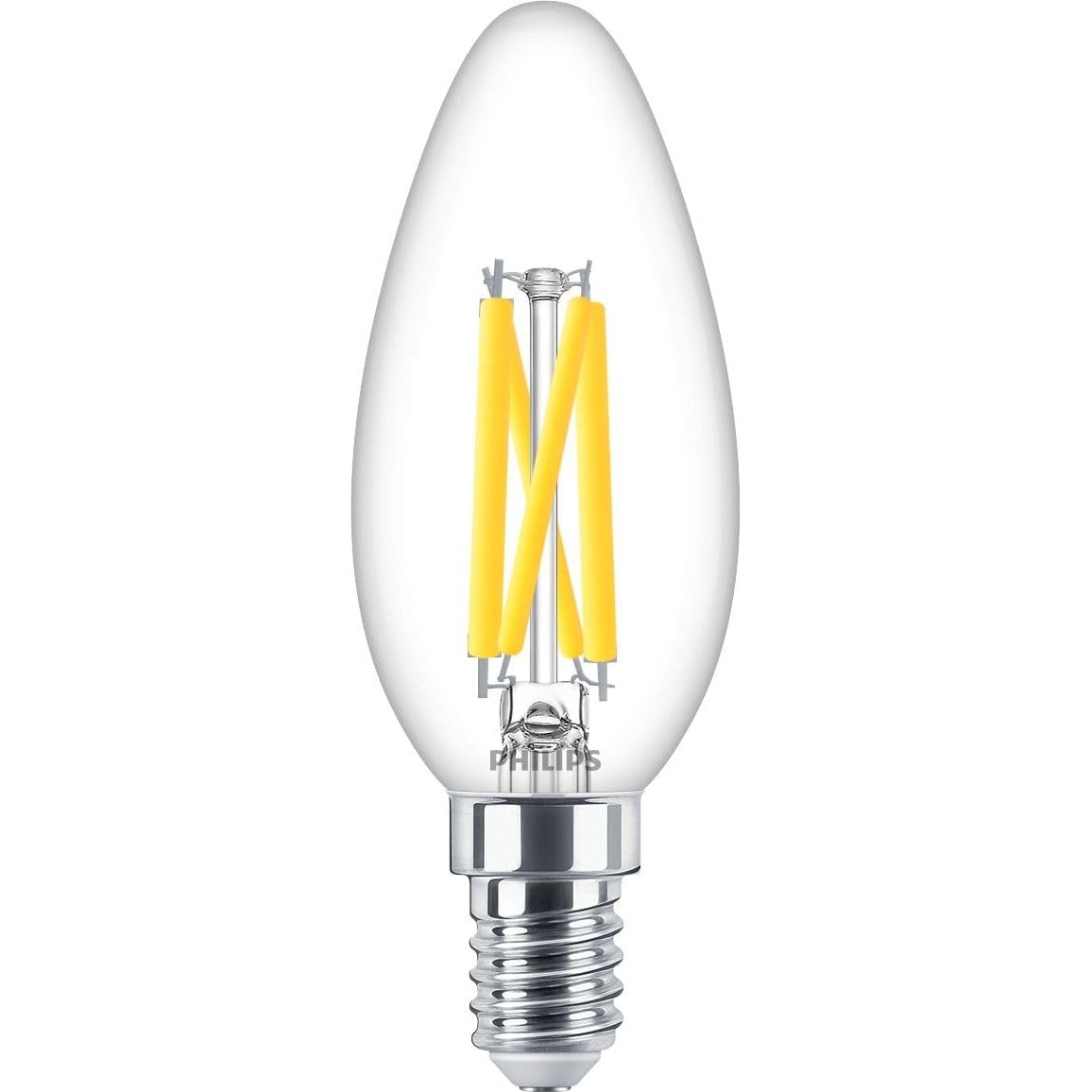 Philips MAS LEDCandle 3.4W (40W Eq.) E14 – 927 Warm Glow B35 Clear Glass