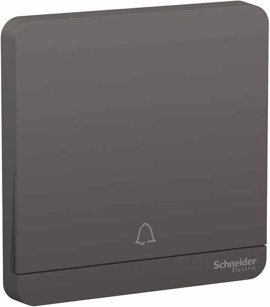 Schneider Electric AvatarOn, 1 Gang, Push-Button for Doorbell, 10A 250V, Dark Grey, E8331BPL1_DG