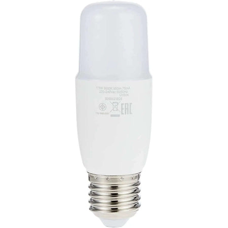 Philips Essential DL Stick LED Bulb, 11W, E27 base, 3000K warm white, front view. UAE