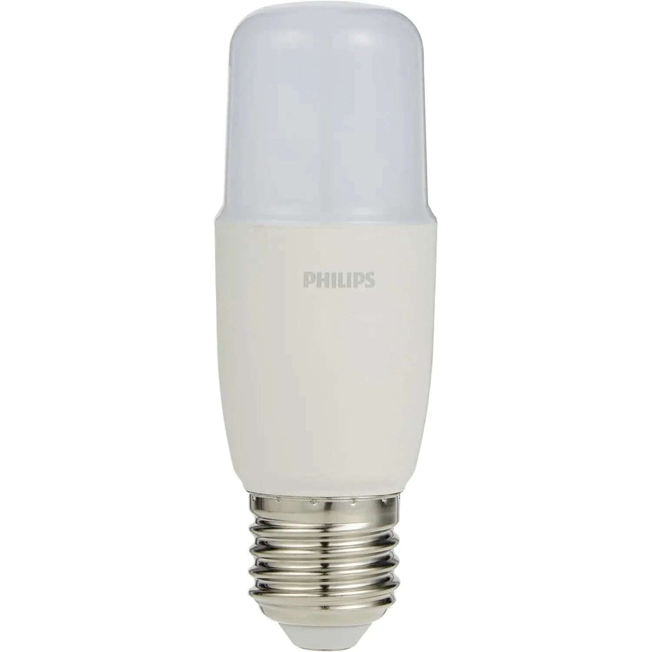 Philips Essential DL Stick LED Bulb, 9W E27 base, warm white 3000K, frosted top with Philips logo UAE