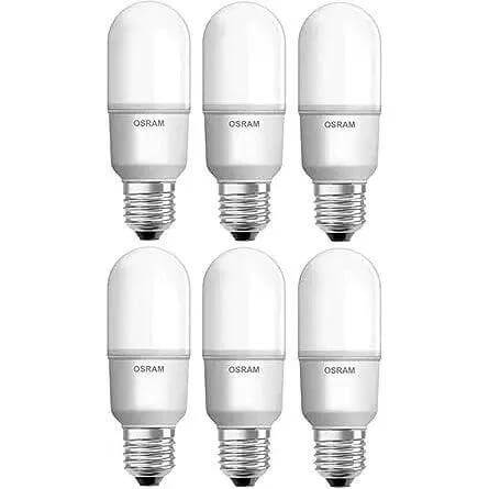 Osram LED Value TruWave Stick Lamp 12W E27 bulbs, six white LED bulbs with screw bases. UAE