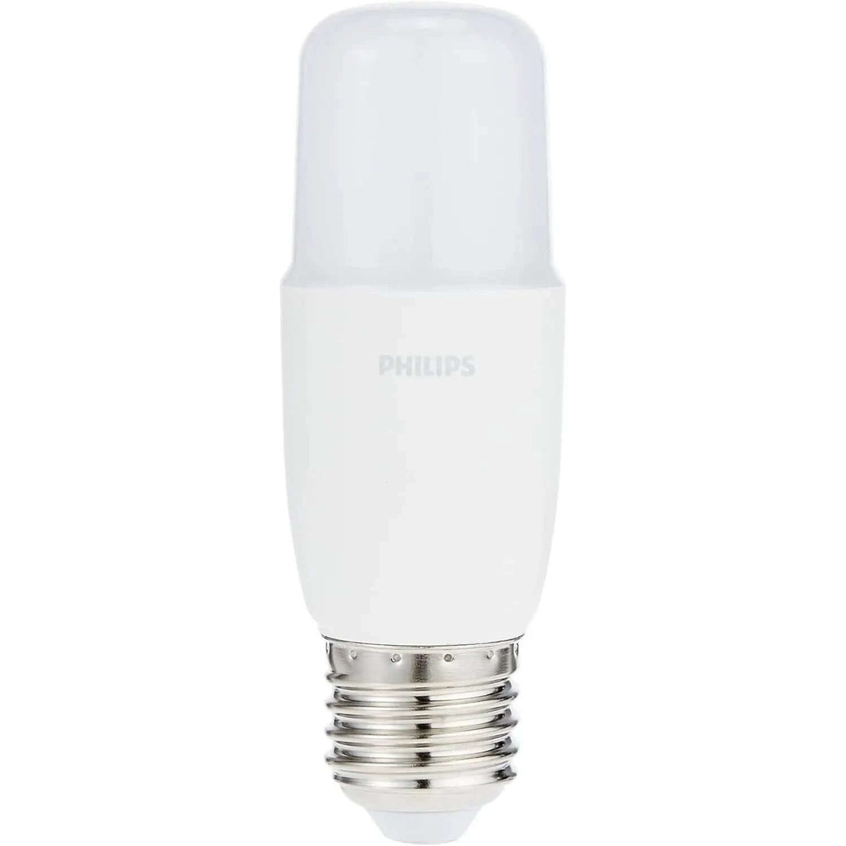 Philips Essential DL Stick LED bulb, 11W E27 base, 3000K warm white, front view. UAE