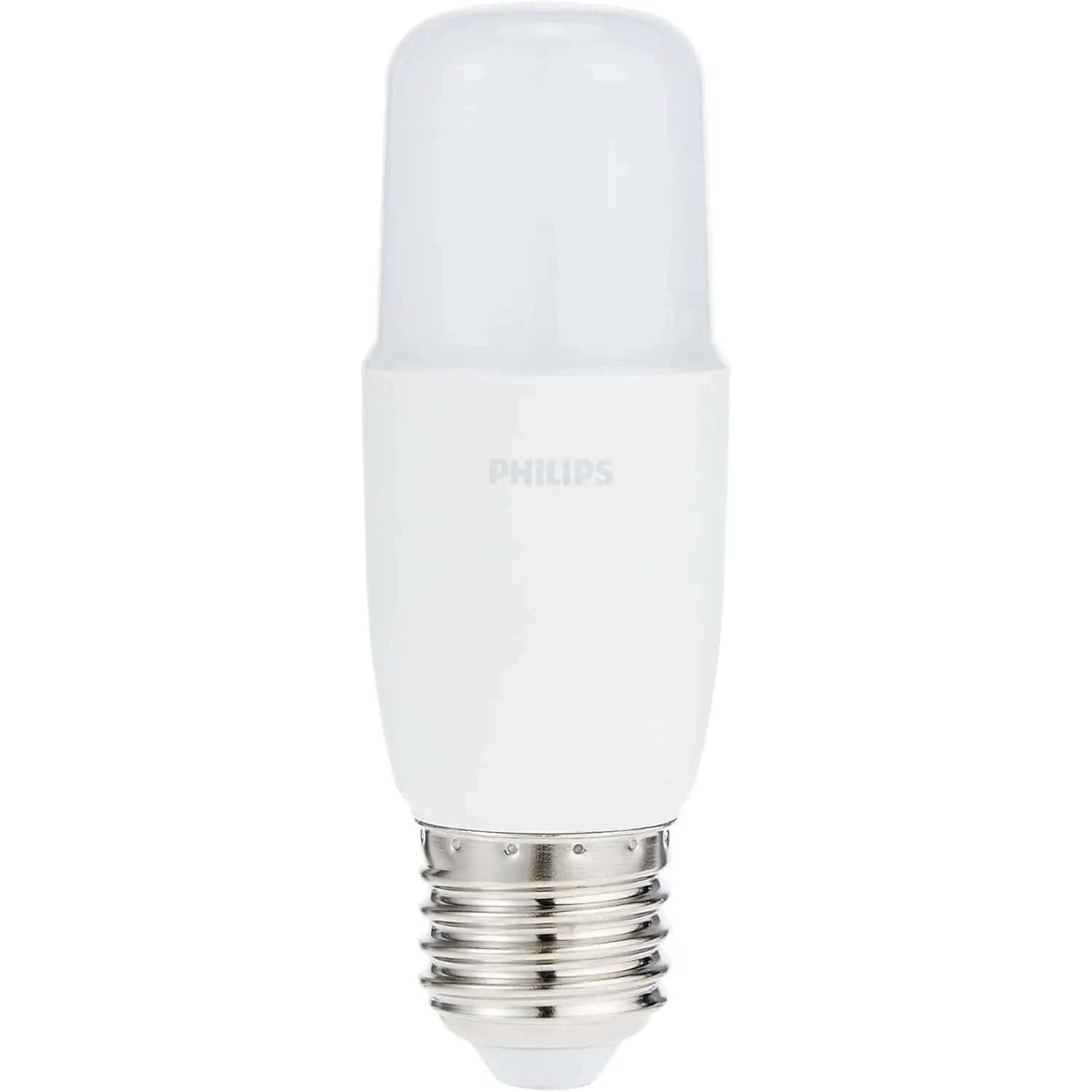 Philips Essential DL Stick LED bulb, 11W E27 base, 3000K warm white, front view. UAE