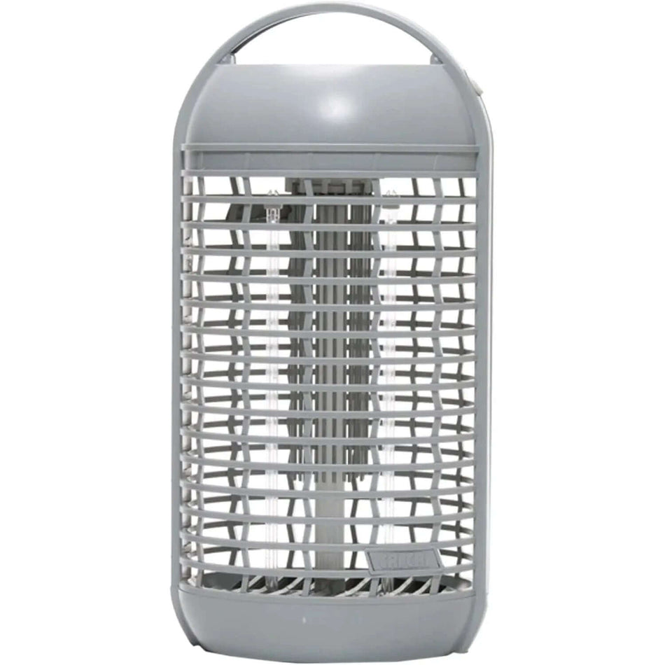 Mo-el Cri-Cri 300N insect killer, 6W UV-A bug zapper, front view with grey housing and grid. UAE
