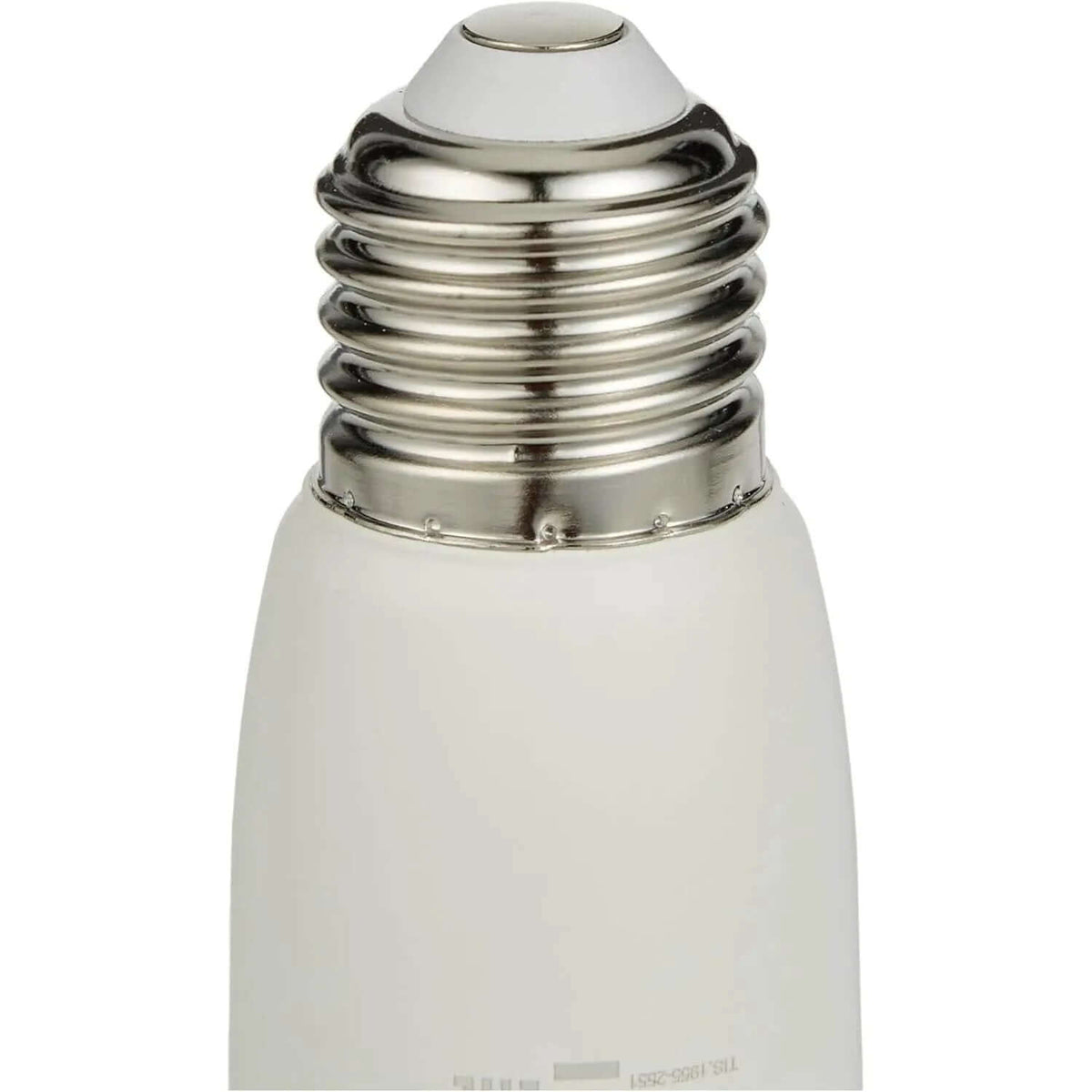 Philips Essential DL Stick LED Bulb, 9W E27, 3000K warm white; frosted glass with metal screw base, front view UAE