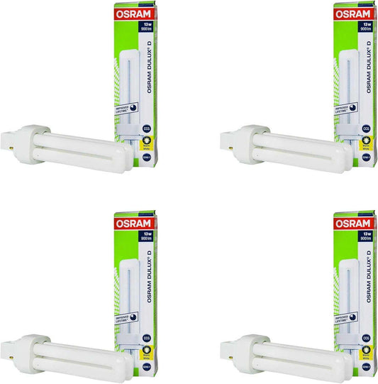 Osram Dulux D/E 4 Pin 18 W, Warm White - (Pack of 4)