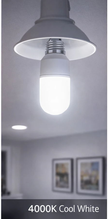 Osram LED Value Stick Lamp 12W E27 frosted bulb in a ceiling fixture, 4000K cool white. UAE