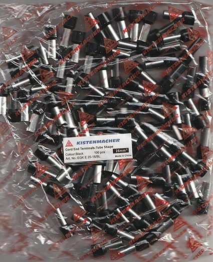Kistenmacher Insulated Bootlace Ferrules 25-16 Black E2516/BL