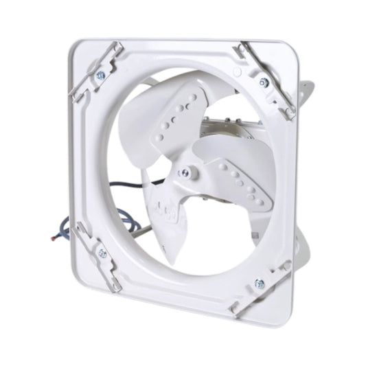 KDK exhaust fan 45GSC industrial high-pressure ventilating unit mounted in a square white housing with visible blades.