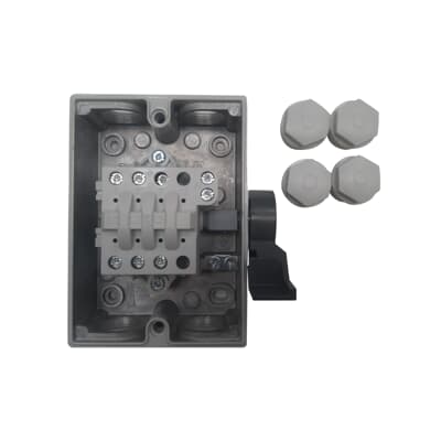 ABB KSE325TPN مفتاح فصل أحادي القطب 25 أمبير، 3 أقطاب، رمادي، IP66 مقاوم للعوامل الجوية