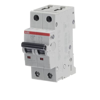 ABB قاطع مصغر S202M-C25 ثنائي القطب 25 أمبير 10 كيلو أمبير نوع C