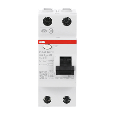 ABB RCCB/ELCB FH202 63A قطبين 100mA
