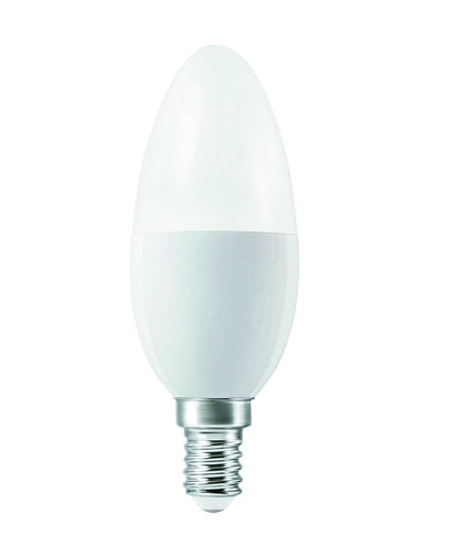 LEDVANCE Smart LEDLamp with WiFi Technology, Base: E14, Di mmable, Tunable White (2700-6500K), RGB Colors Changeable, Replaces Incandescent Lamps with 40 W, SMART+ WiFi Candle Multicolour, 1-Pack - Deluxe Electricals