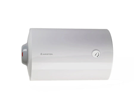Ariston Blu R 50L horizontal water heater installed on wall