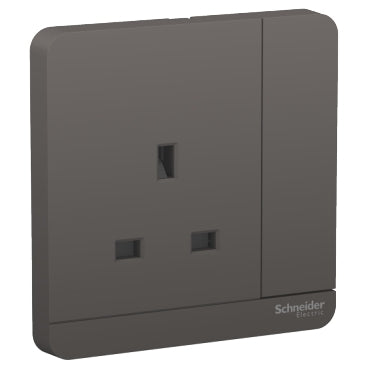 Schneider AvatarOn E8315N 3P 13A LED Socket Dark Grey