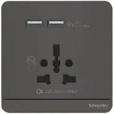 Schneider AvatarOn E8315TSU 10A USB Int'l Socket Schneider Electric