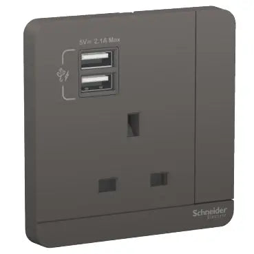 Schneider AvatarOn E8315USB 13A USB Socket Schneider Electric