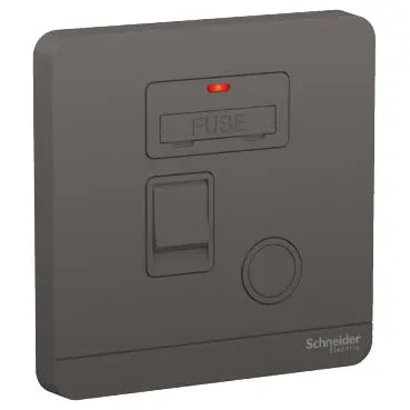 Schneider AvatarOn 13A Switch Fuse Outlet E8331DFSGN Dark Grey Schneider Electric