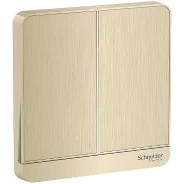Schneider AvatarOn E8332L1 2-Gang 16AX Switch Gold