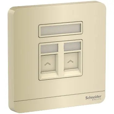 Schneider AvatarOn E8332RJS RJ45 Wallplate Wine Gold Schneider Electric