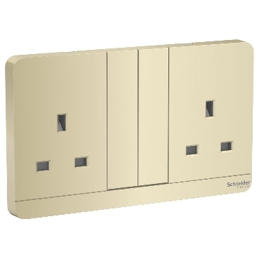 Schneider AvatarOn E83T25N 2-Gang LED Socket