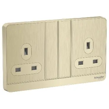 Schneider AvatarOn E83T25 13A 2G Socket Gold Schneider Electric