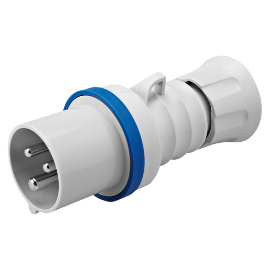 Gewiss GW60015H Straight Plug 32A 2P+E – IP44/IP54 Blue (230V, 6H)
