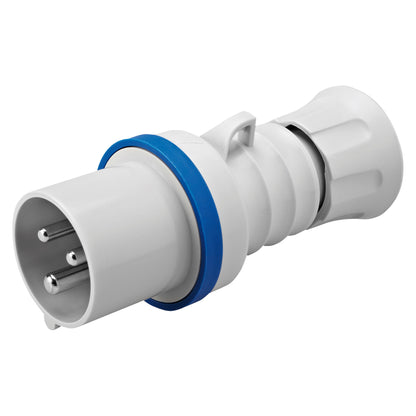 Gewiss GW60004H Straight Plug 16A 2P+E – IP44/IP54 Blue (230V, 6H)