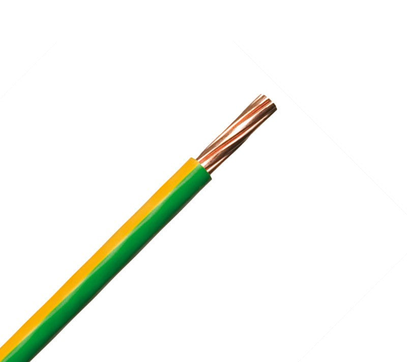 سلك تأريض أحادي النواة RR Kabel 10 مم² - بلاستيك PVC أخضر/أصفر