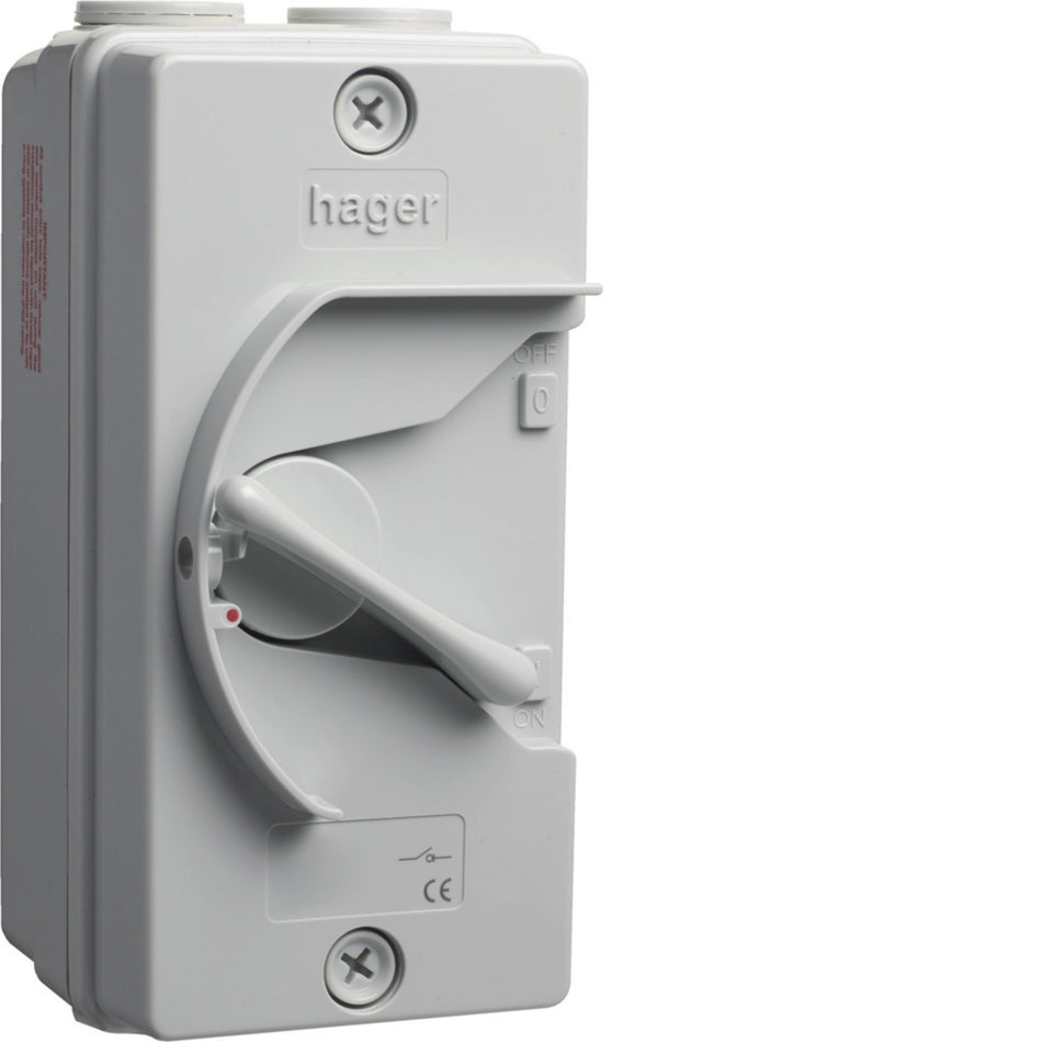 Hager JG240IN قاطع عزل معياري ثنائي القطب 40 أمبير