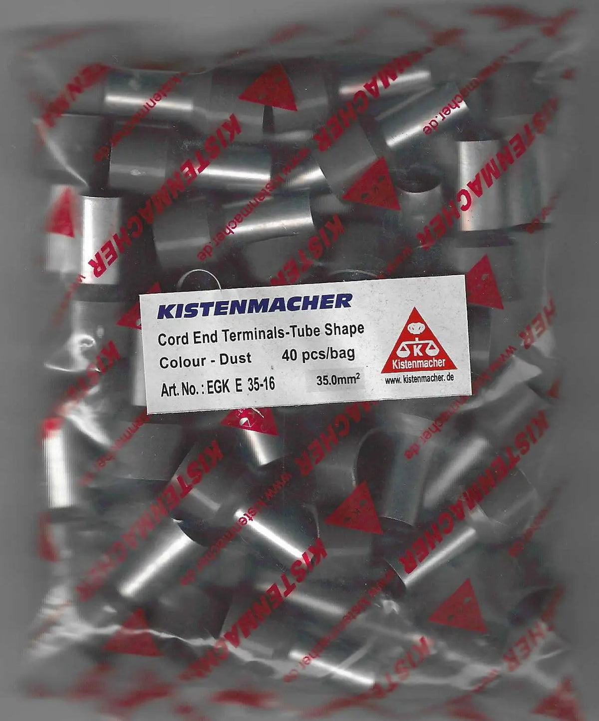 Kistenmacher Insulated Bootlace Ferrules 35-16 Grey E3516/GRY Kistenmacher