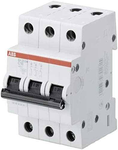 ABB Three pole Miniature Circuit Breaker 16 AMP MCB 10KA SH203M-C16 2CDS273011R0164 - Deluxe Electricals