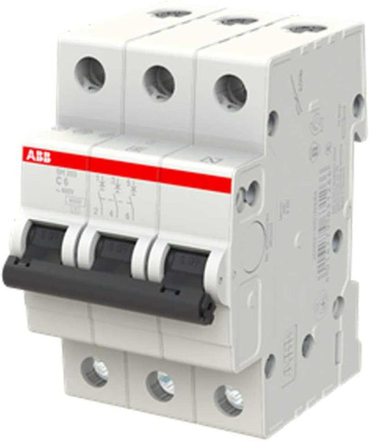 ABB Three pole Miniature Circuit Breaker 16A TP MCB 6KA TYPE C SH203-C16 2CDS213001R0164 - Deluxe Electricals