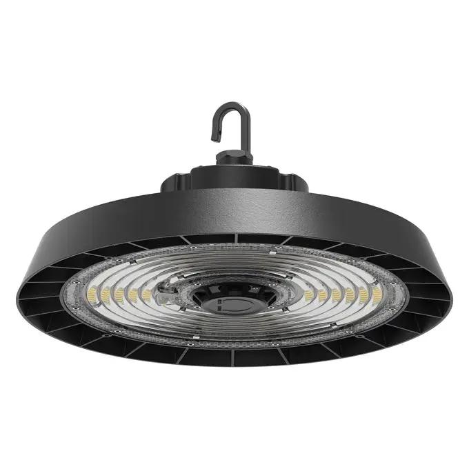 Ledvance LED Performance Highbay 200W G4 6500K, black circular LED highbay with hanging hook and LED ring.