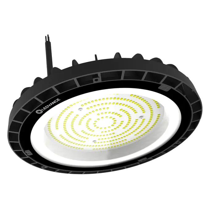 Ledvance LED Value Highbay 200W G2 6500K, circular black ceiling light with LED array