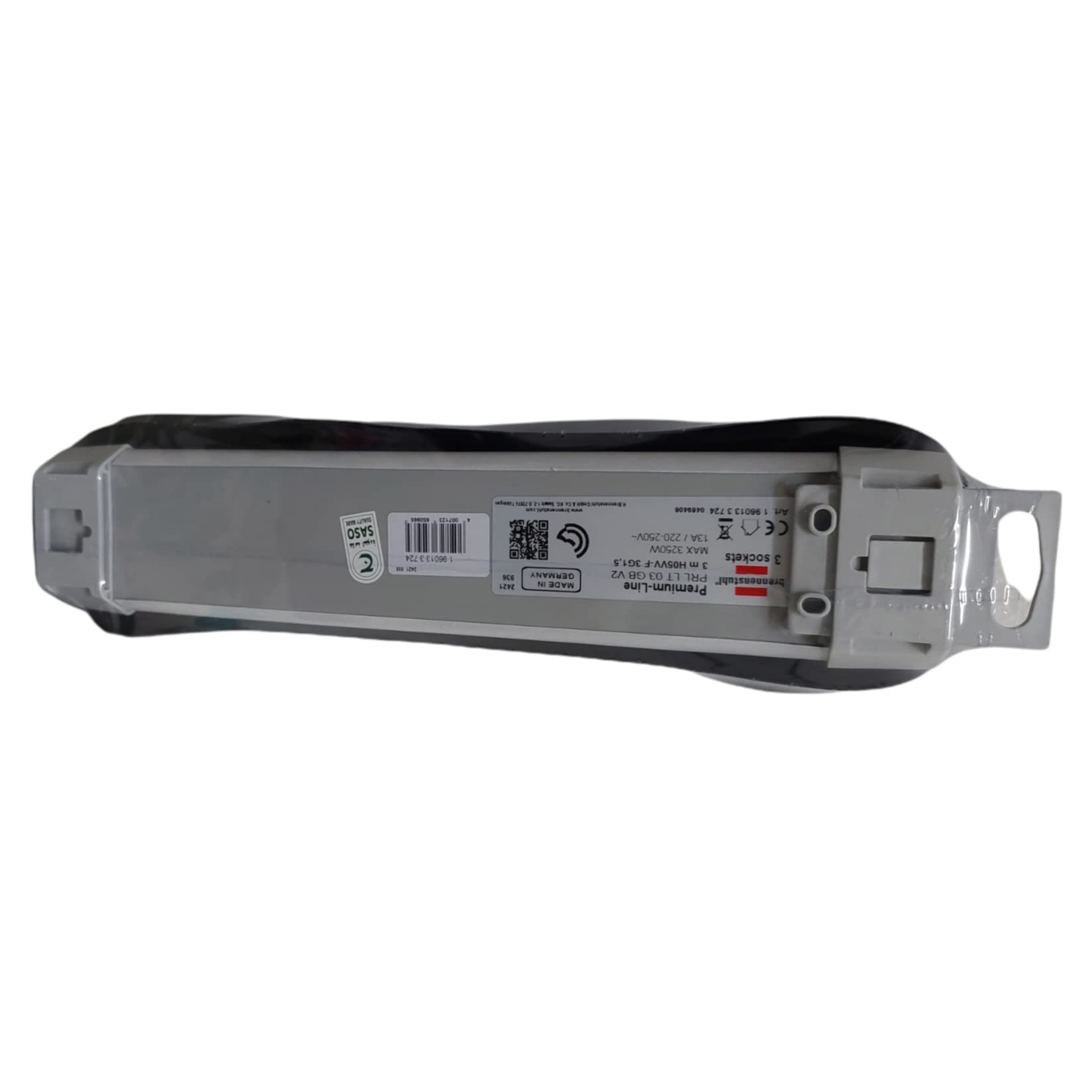 Brennenstuhl Premium Line Multistandard 13A 3 way Extension Cored w/ 5m Made in Germany, Black/Light-grey - Deluxe Electricals