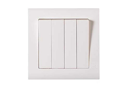 MK Essentials 10AX 4G 1WAY Switch - Wide Rocker - Deluxe Electricals
