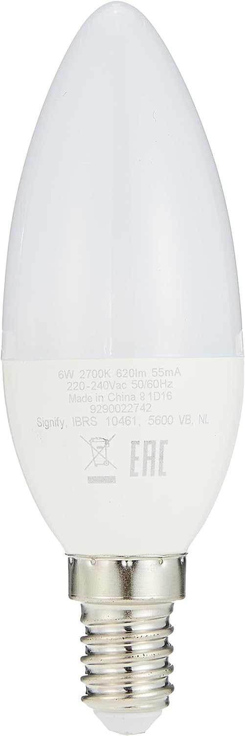 Philips Essential Led Candle Bulb- 6W, E14 Capbase-WarmWhite 929002970867 - Deluxe Electricals