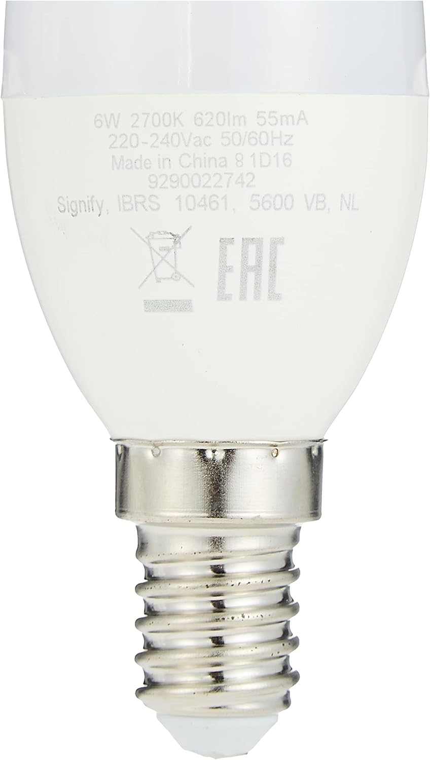 Philips Essential Led Candle Bulb- 6W, E14 Capbase-WarmWhite 929002970867 - Deluxe Electricals