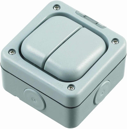MK Masterseal Plus K56402RY 10 amp 2-Gang Single-Pole 1-Way Switch - Deluxe Electricals