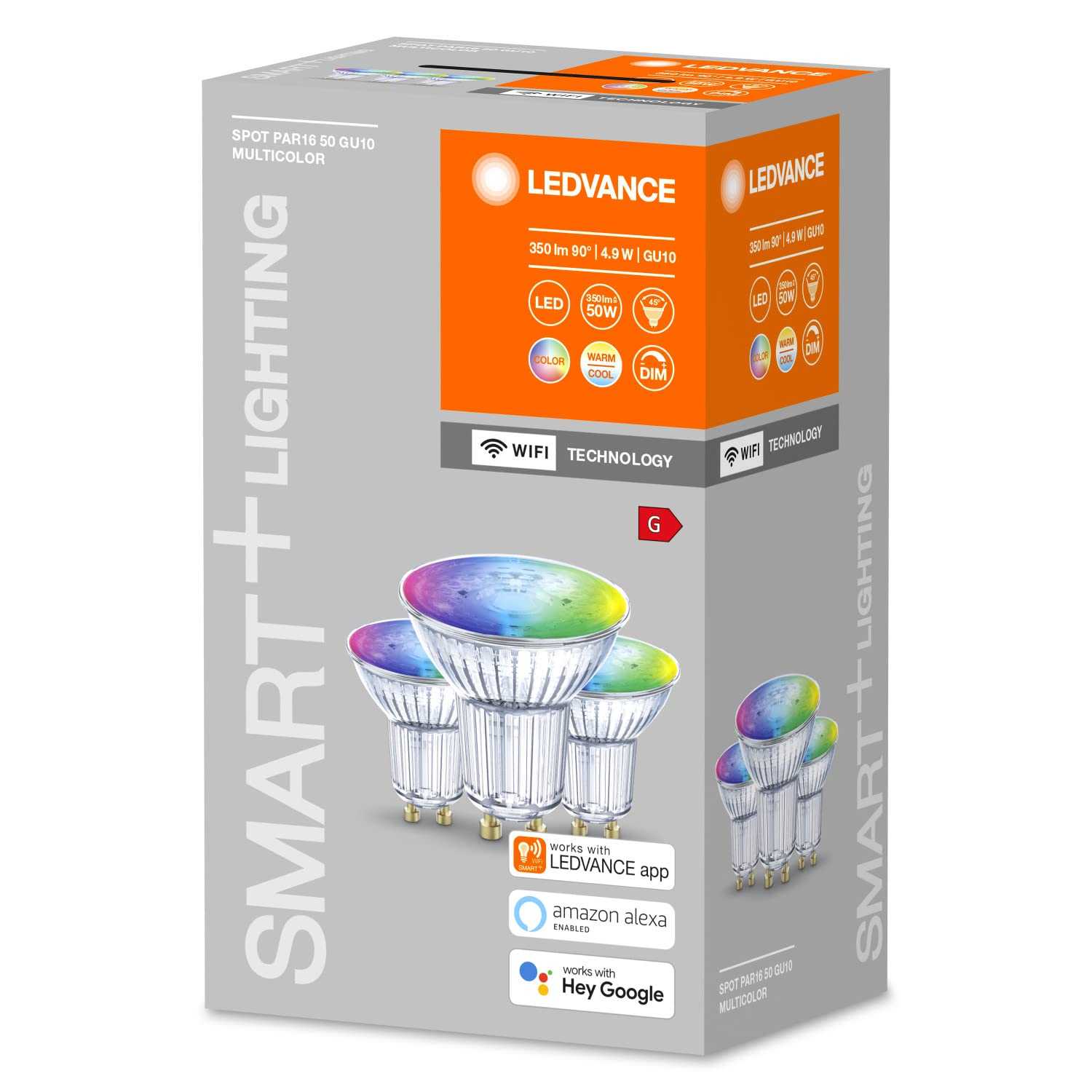 LEDVANCE Smart LEDLamp with WiFi Technology, Base: E14, Di mmable, Tunable White (2700-6500K), RGB Colors Changeable, Replaces Incandescent Lamps with 40 W, SMART+ WiFi Candle Multicolour, 1-Pack - Deluxe Electricals