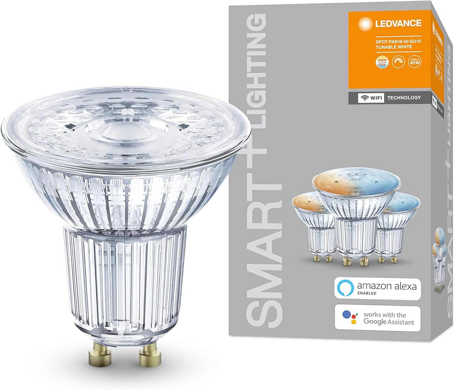 LEDVANCE Smart LEDLamp with WiFi Technology, Base: E14, Di mmable, Tunable White (2700-6500K), RGB Colors Changeable, Replaces Incandescent Lamps with 40 W, SMART+ WiFi Candle Multicolour, 1-Pack - Deluxe Electricals