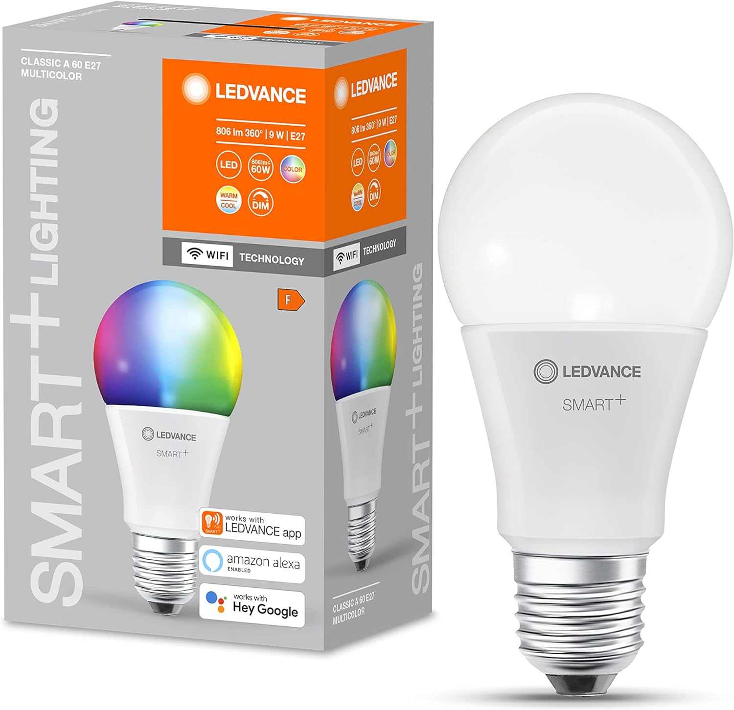 LEDVANCE Smart LEDLamp with WiFi Technology, Base: E14, Di mmable, Tunable White (2700-6500K), RGB Colors Changeable, Replaces Incandescent Lamps with 40 W, SMART+ WiFi Candle Multicolour, 1-Pack - Deluxe Electricals