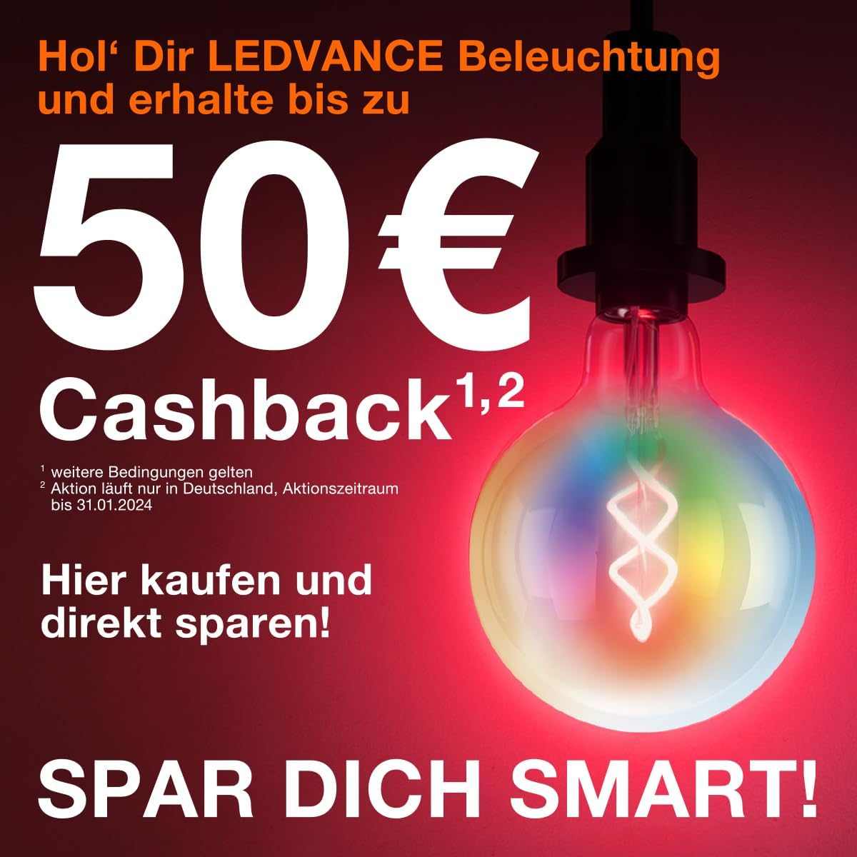 LEDVANCE Smart LEDLamp with WiFi Technology, Base: E14, Di mmable, Tunable White (2700-6500K), RGB Colors Changeable, Replaces Incandescent Lamps with 40 W, SMART+ WiFi Candle Multicolour, 1-Pack - Deluxe Electricals