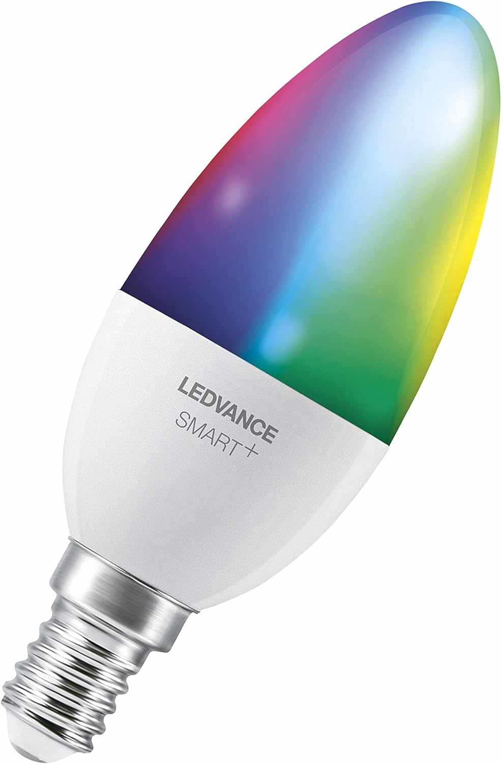 LEDVANCE Smart LEDLamp with WiFi Technology, Base: E14, Di mmable, Tunable White (2700-6500K), RGB Colors Changeable, Replaces Incandescent Lamps with 40 W, SMART+ WiFi Candle Multicolour, 1-Pack - Deluxe Electricals