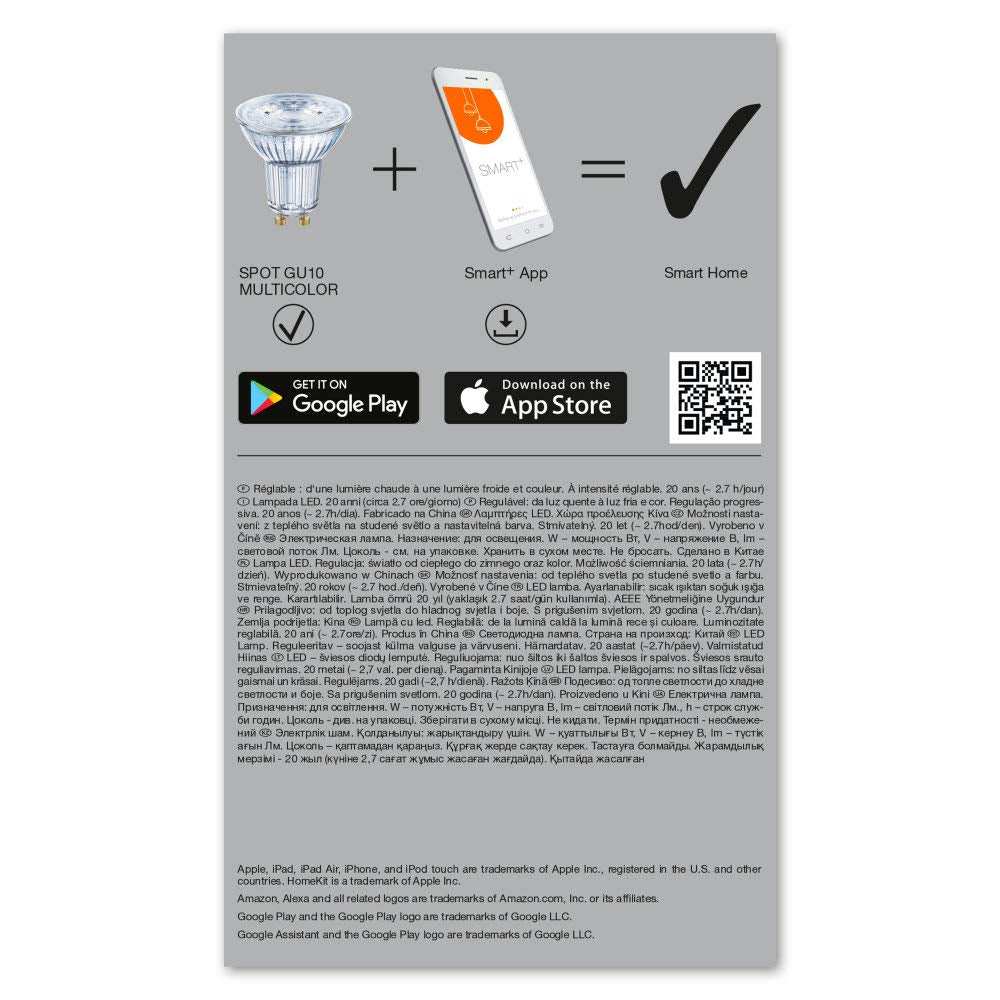 LEDVANCE Smart LEDLamp with WiFi Technology, Base: E14, Di mmable, Tunable White (2700-6500K), RGB Colors Changeable, Replaces Incandescent Lamps with 40 W, SMART+ WiFi Candle Multicolour, 1-Pack - Deluxe Electricals